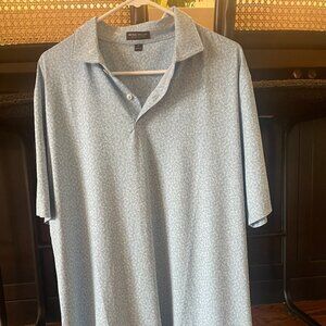 Peter Millar Crown Crafted Men's XL Short Sleeved Collared Shirt